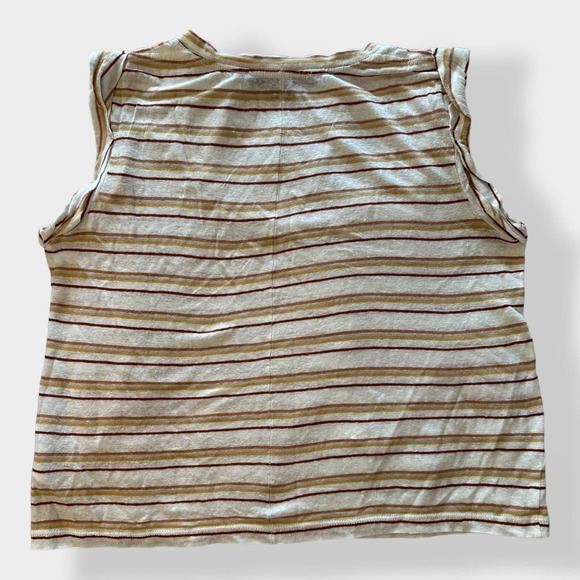 Veronica Beard Jeans Arion Striped Linen Muscle Tee Size‎ S - Picture 6 of 8
